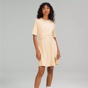 Lululemon Pima cotton wrap front‎ t-shirt dress in Prosecco